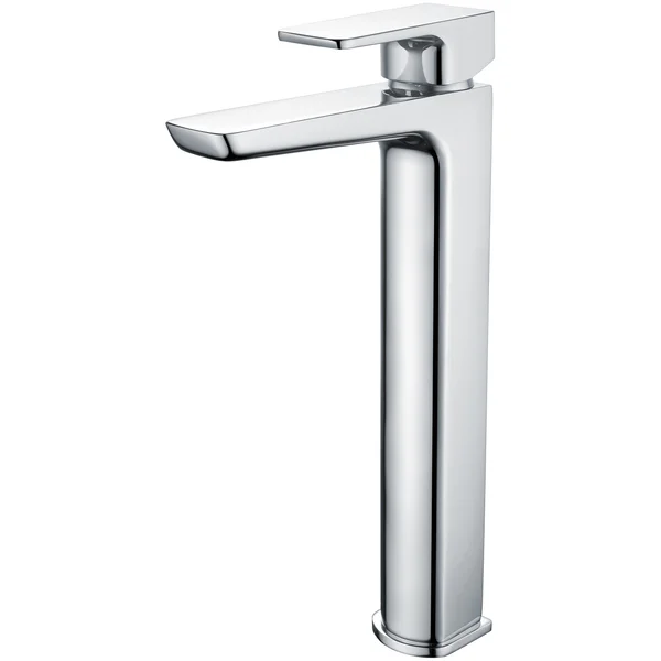 Joseph Miles Kamada Tall Monobloc Basin Tap with Straight Spout - Flat Handle - Deck Mounted