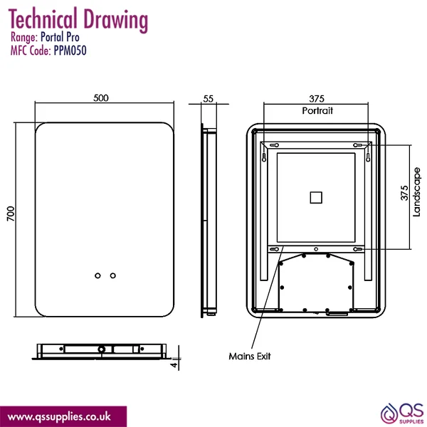 Technical drawing QS-V117371 / PPM050