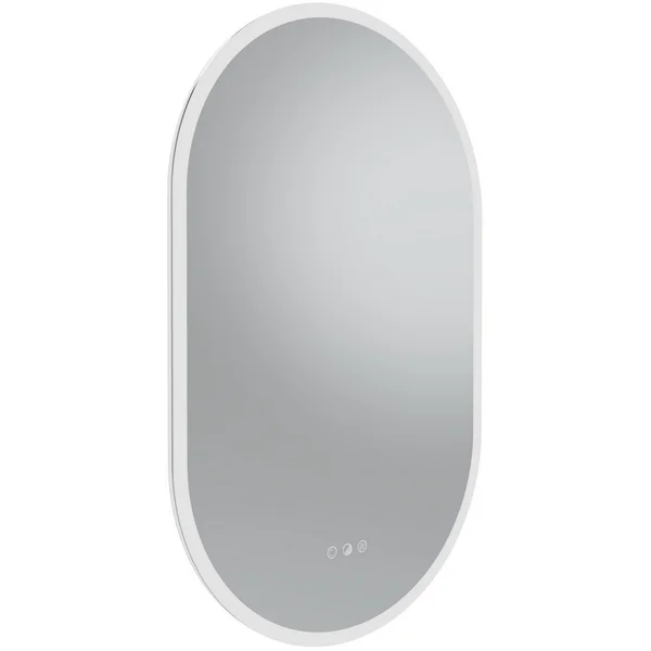 Tavistock Cosmos Portrait Pill-Shaped Borderlit LED Mirror with Demister Pad - 500 x 800mm