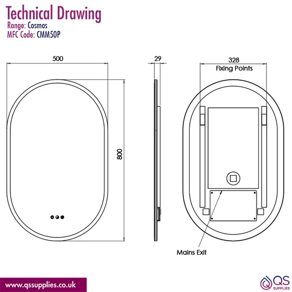 Technical drawing QS-V117378 / CMM50P