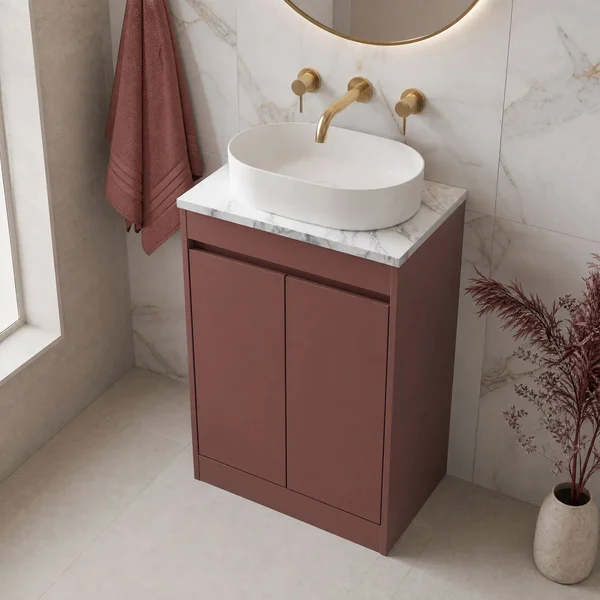Alternate image of Nuie Havana Floorstanding Vanity Unit with Worktop - 2 Door - 600 x 803mm