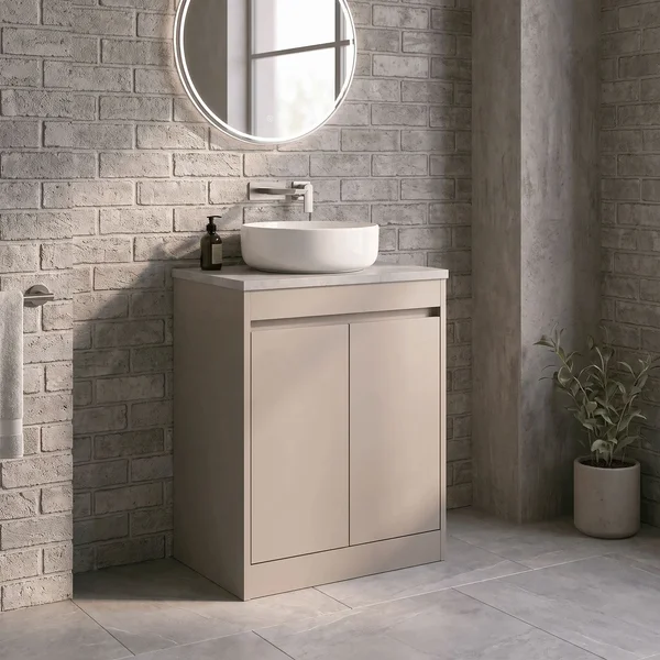 Alternate image of Nuie Havana Floorstanding Vanity Unit with Worktop - 2 Door - 600 x 803mm