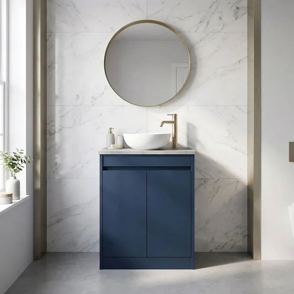 Alternate image of Nuie Havana Floorstanding Vanity Unit with Worktop - 2 Door - 600 x 803mm