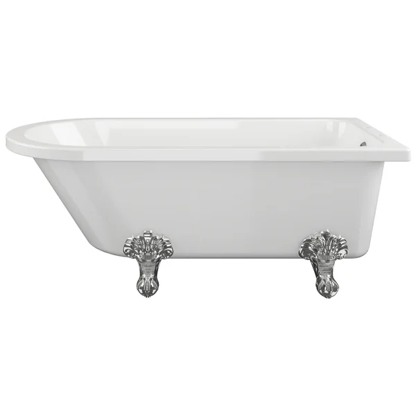 Additional image of Joseph Miles Locke Traditional White Freestanding Corner Bath with Feet