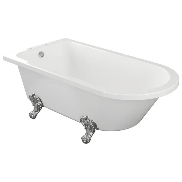 Joseph Miles Locke Traditional White Freestanding Corner Bath with Feet