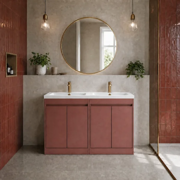 Alternate image of Nuie Havana Floor-Mounted Double Vanity Unit with Twin Basin - 4 Door - 1210 x 843mm