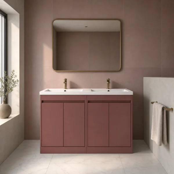 Alternate image of Nuie Havana Floor-Mounted Double Vanity Unit with Twin Basin - 4 Door - 1210 x 843mm
