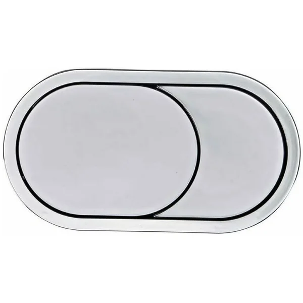 Tavistock Contemporary Oval Flush Plate with Dual Buttons - 156 x 111.2mm