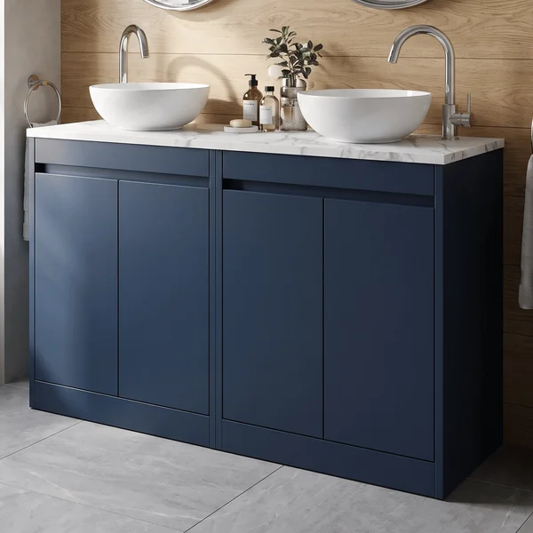 Alternate image of Nuie Havana Floorstanding Double Vanity Unit with Worktop - 4 Door - 1205 x 821mm