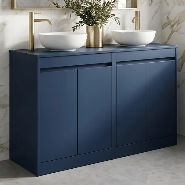 Alternate image of Nuie Havana Floorstanding Double Vanity Unit with Worktop - 4 Door - 1205 x 821mm