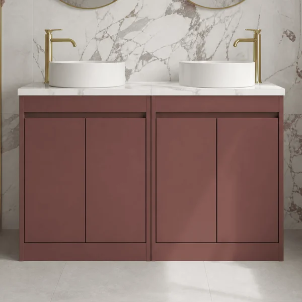 Alternate image of Nuie Havana Floorstanding Double Vanity Unit with Worktop - 4 Door - 1205 x 821mm
