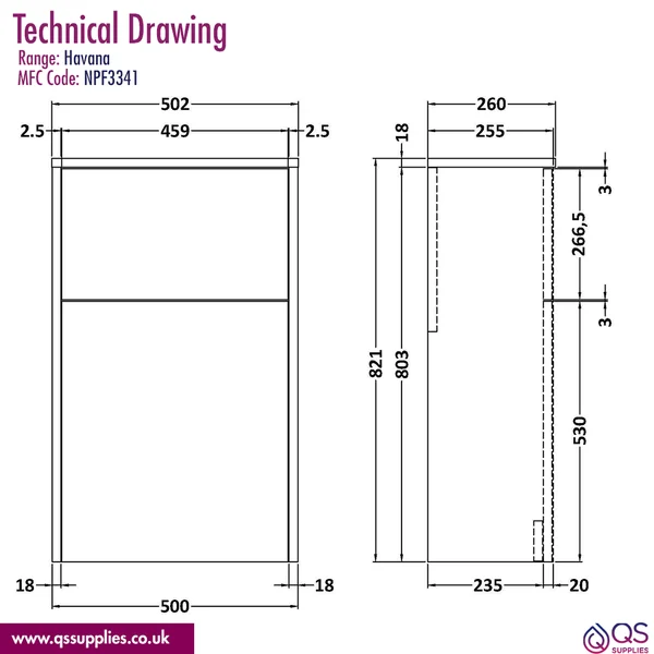 Technical drawing QS-V114294 / NPF3341