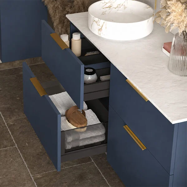 Alternate image of Joseph Miles Hobart Double Wall Hung Vanity Unit - 4 Drawer - 1180 x 600mm