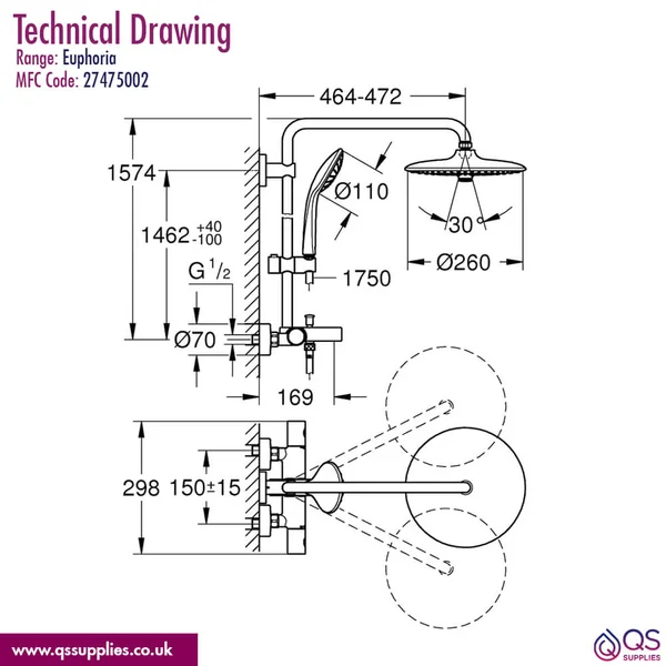 Technical drawing QS-V88395 / 27475002