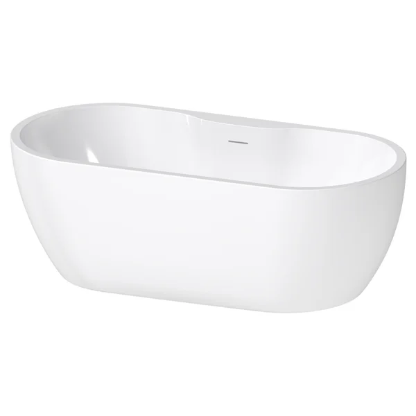 Joseph Miles Freestanding Double Ended Bath with Waste and Overflow Kit - 1655 x 745mm