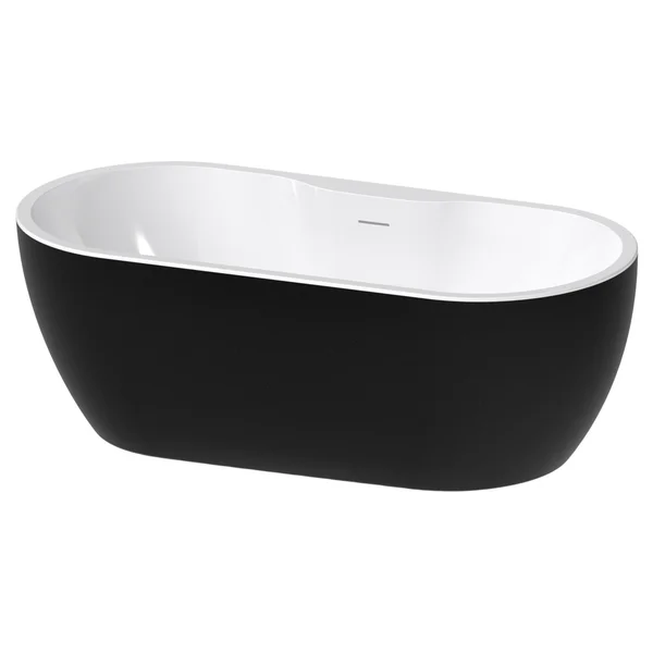 Alternate image of Joseph Miles Freestanding Double Ended Bath with Waste and Overflow Kit - 1655 x 745mm