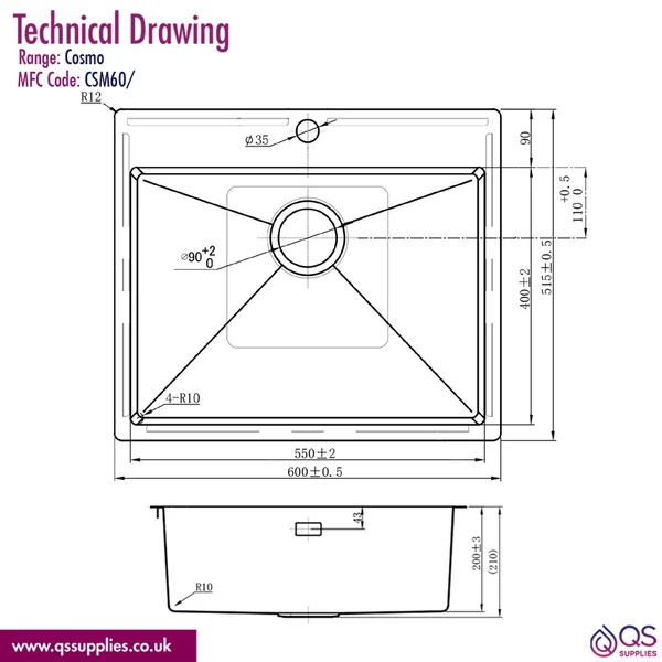 Technical drawing QS-V105201 / CSM60/