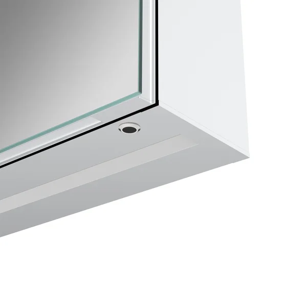 Alternate image of Joseph Miles Zula Aluminium Double-Sided LED Mirror Cabinet with Socket - 2 Door - 600 x 700mm