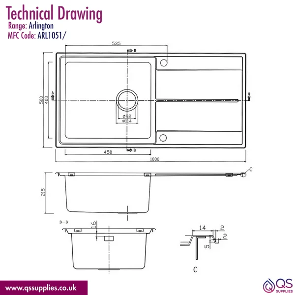 Technical drawing QS-V116370 / ARL1051/