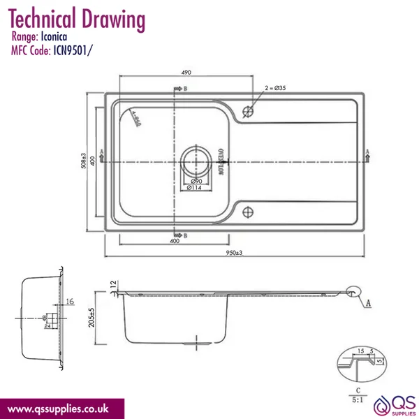 Technical drawing QS-V116372 / ICN9501/