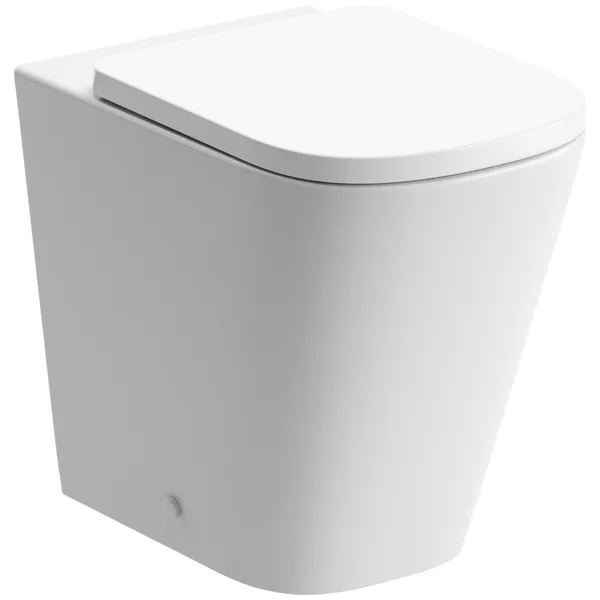 Joseph Miles Livav Rimless Back To Wall White WC Pan with Soft Close Seat