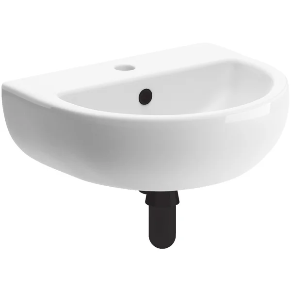Additional image of Joseph Miles Liven 1 Taphole Cloakroom Basin With Bottle Trap - 450 x 380mm