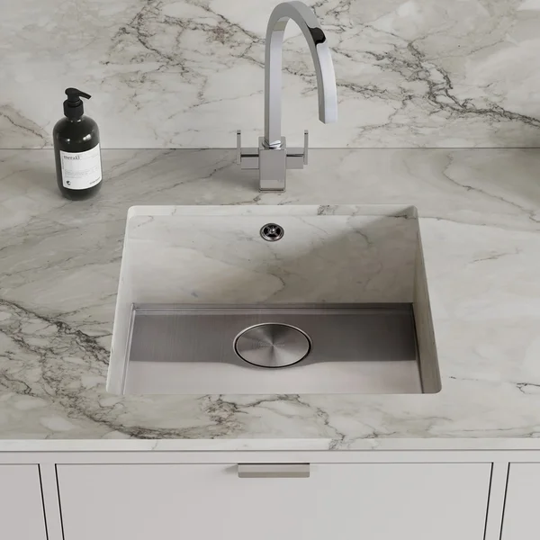 Alternate image of Rangemaster Base-Line Undermount Stainless Steel Single Bowl Sink with Waste