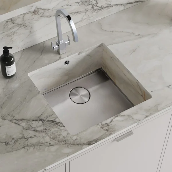 Alternate image of Rangemaster Base-Line Undermount Stainless Steel Single Bowl Sink with Waste