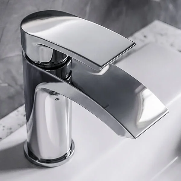 Additional image of Joseph Miles Kimberley Mini Mono Basin Mixer Tap with Push Waste - Flat Handle - Deck Mounted