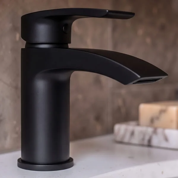 Alternate image of Joseph Miles Kimberley Mini Mono Basin Mixer Tap with Push Waste - Flat Handle - Deck Mounted