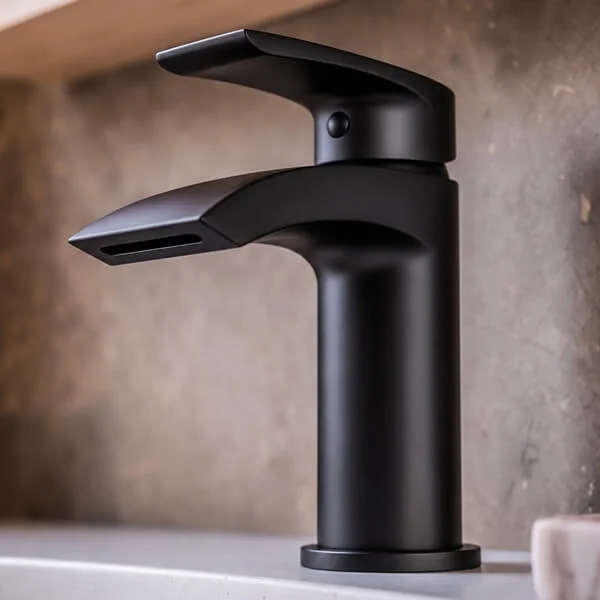 Alternate image of Joseph Miles Kimberley Mini Mono Basin Mixer Tap with Push Waste - Flat Handle - Deck Mounted