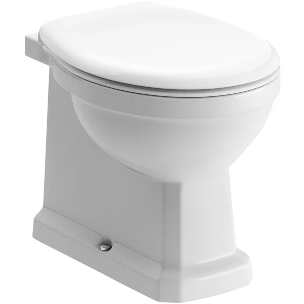Joseph Miles Wilson Traditional Back To Wall WC Pan with Soft Close Seat - Comfort Height
