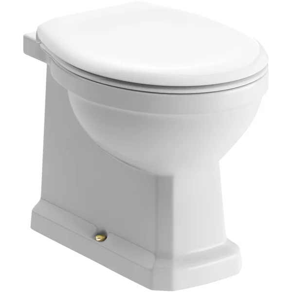 Additional image of Joseph Miles Wilson Traditional Back To Wall WC Pan with Soft Close Seat - Comfort Height