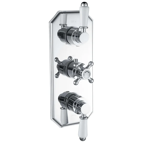 Additional image of Joseph Miles Odele Traditional Recessed Thermostatic Shower Valve - Rectangular Trim