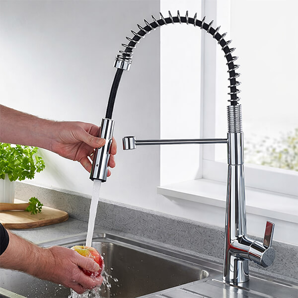 Additional image of Bristan Axia Professional Eco-Start Pull Down Kitchen Mixer Tap with Detachable Swivel Spout