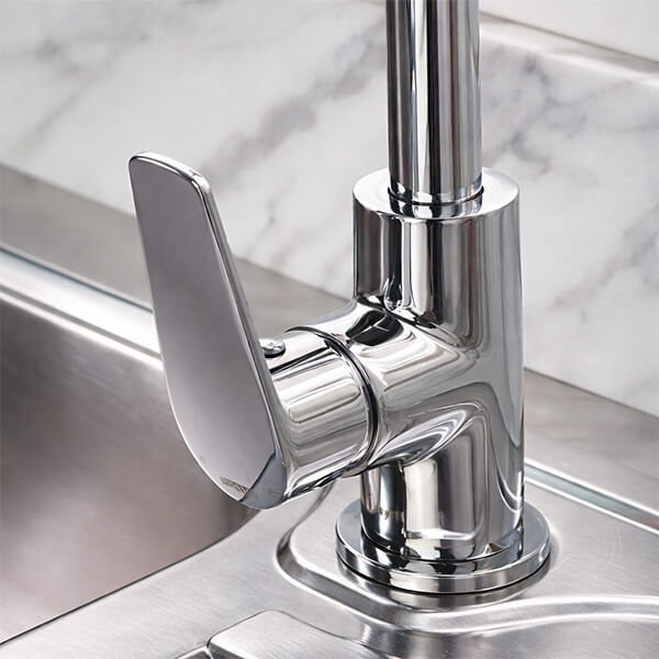 Additional image of Bristan Blueberry Chrome Kitchen Sink Mixer Tap with Easyfit Base - Front Lever Handle