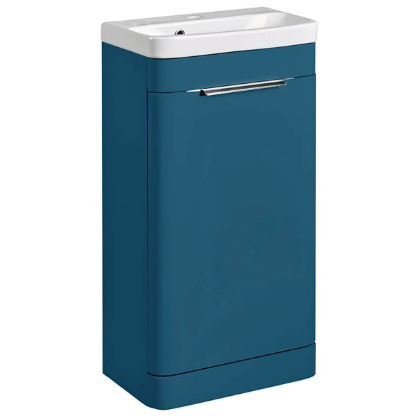Roper Rhodes System Cloakroom Derwent Blue Vanity Unit - 1 Door - 464 x 860mm - Ex-Display