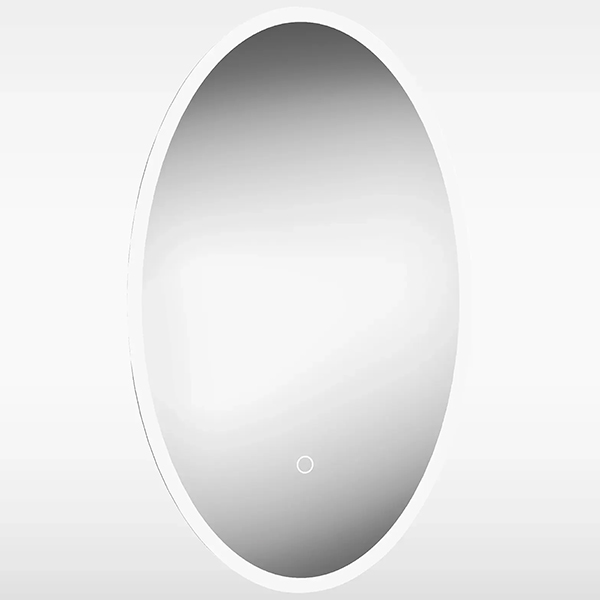 Sension Aurora Oval Diffused LED Borderlit Illuminated Mirror with Demister Pad - 500 x 800mm