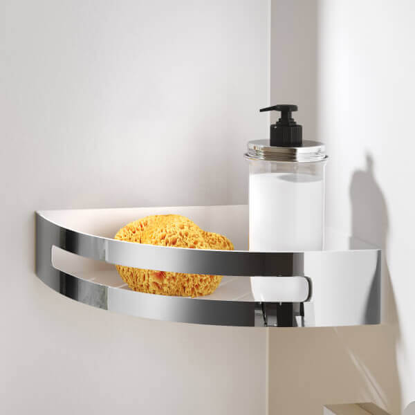 Additional image of Smedbo Sideline Corner Shower Basket with Insert - 206 x 56mm