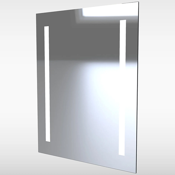 Sensio Ester Plus Rectangular Frontlit LED Illuminated Mirror with Demister Pad - 600 x 650mm