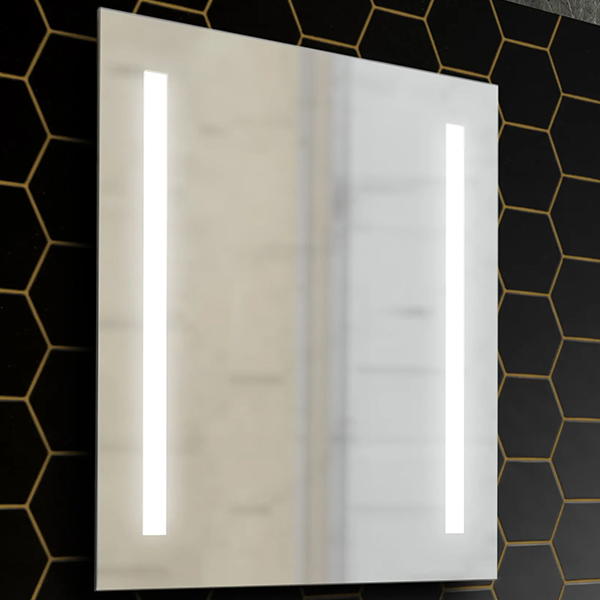 Additional image of Sensio Ester Plus Rectangular Frontlit LED Illuminated Mirror with Demister Pad - 600 x 650mm