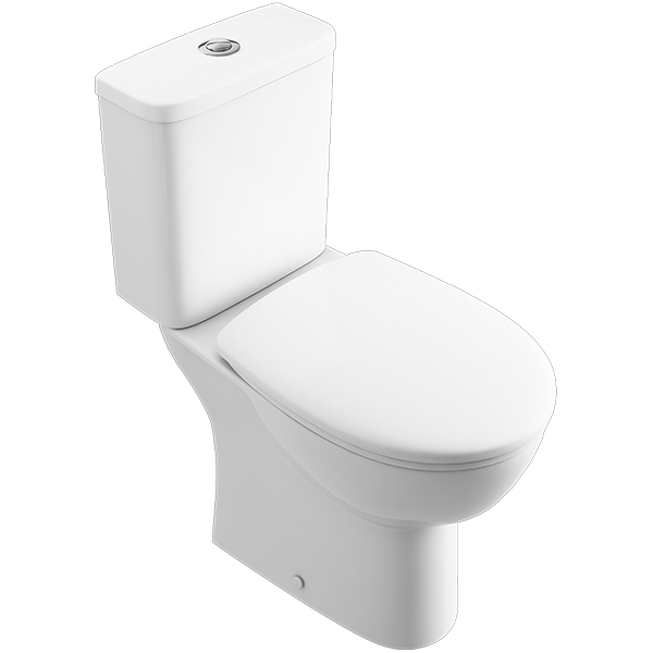 Lecico Atlas Close Coupled WC Pan with Cistern and Soft Close Seat - Short Projection