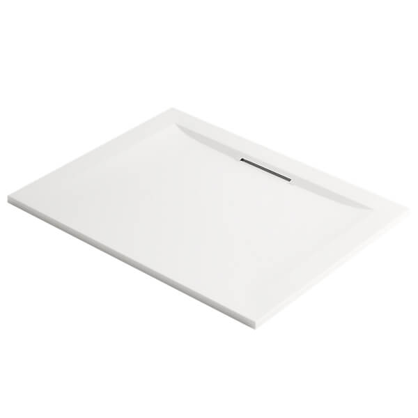 Mira Flight Low Level Walk In Shower Tray with Waste - Acrylic Capped Resin Stone - 25mm High