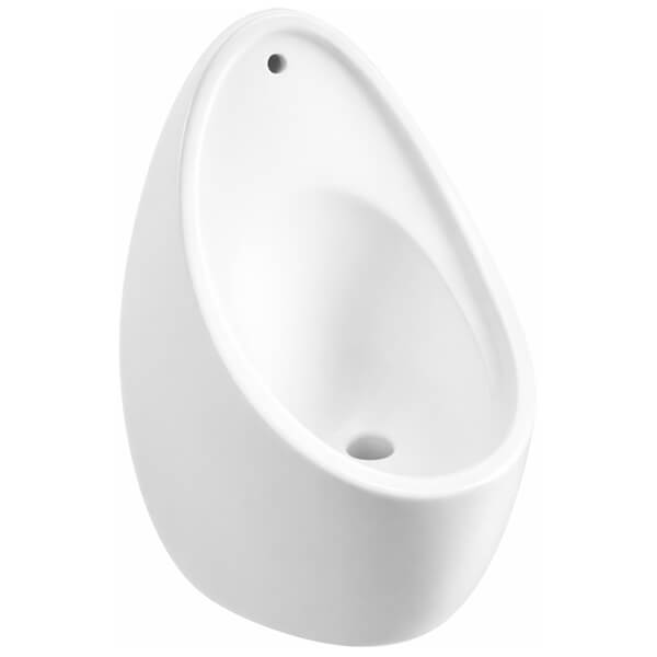 Lecico Atlas White Urinal Bowl - Exposed Pipework