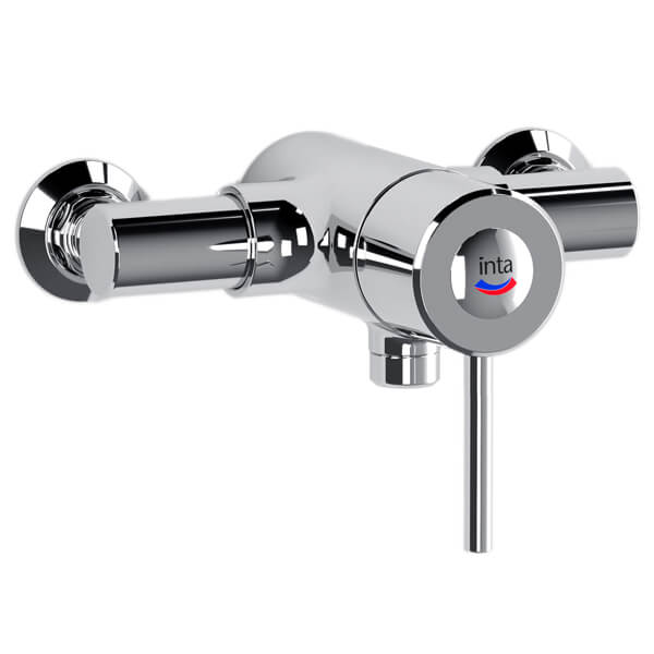 Additional image of Lecico Atlas Round Exposed Thermostatic Sequential Shower Valve - Chrome - 1 Control