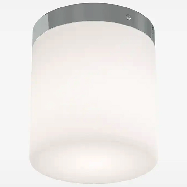 Sensio Mabelle Frosted Glass LED Ceiling Light with Chrome Base  - Square or Round
