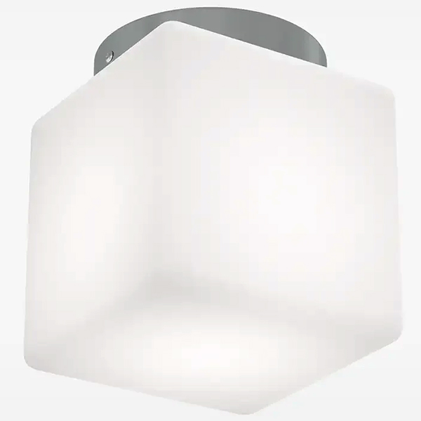 Alternate image of Sensio Mabelle Frosted Glass LED Ceiling Light with Chrome Base  - Square or Round