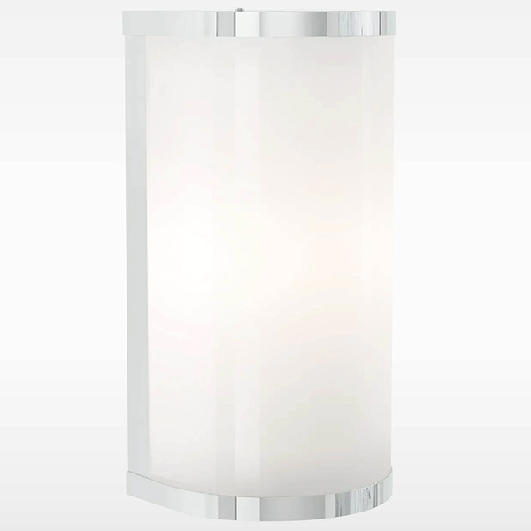 Sensio Mila Frosted Glass Wall Light with Chrome Finish Frame