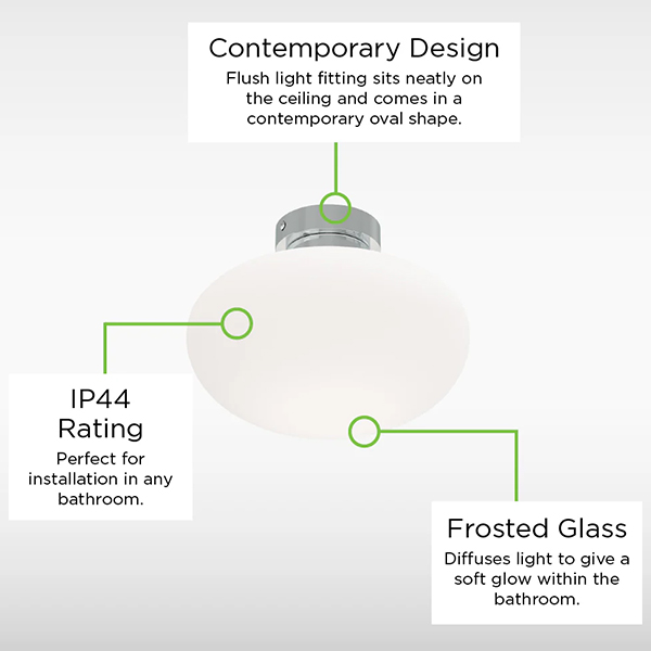 Additional image of Sensio Solana Frosted LED Ceiling Light