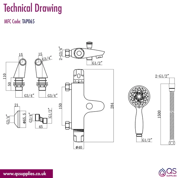 Technical drawing QS-V115404 / TAP065